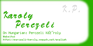 karoly perczeli business card